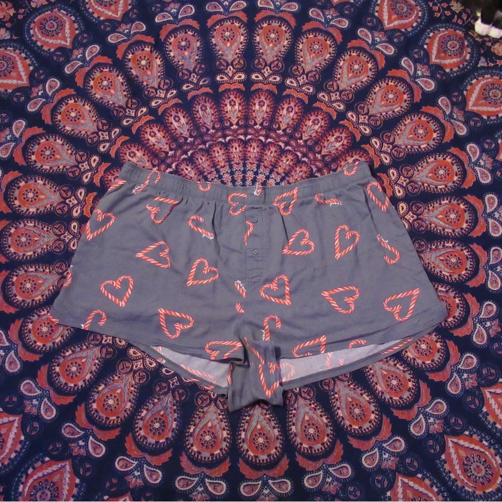 PINK Victoria's Secret Heart Patterned Shorts